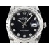 DateJust 36 SS DIWF 1:1 Best Edition Black Diamonds Dial on Oyster Bracelet SA3235