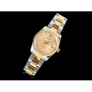 DateJust 36 SS/YG DIWF 1:1 Best Edition YG Computer Dial on Oyster Bracelet SA3235