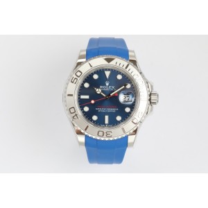 Yacht-Master EWF 126622 1:1 Best Edition Blue Dial on SS Blue Rubber strap A3235
