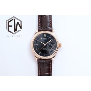 Cellini 50519 RG/SS EWF Best Edition Black Dial on Brown Croc Leather Strap A3165