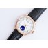 Cellini 50535 Moonphase RG EWF Best Edition White Dial on Black Leather Strap A3195