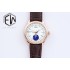 Cellini 50535 Moonphase RG EWF Best Edition White Dial on Brown Leather Strap A3195