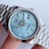 DayDate 40 228206 Noob 1:1 Best Edition 904L Ice blue Textured Dial Stick Markers on Bracelet A3255