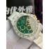 Daytona AET White Ceramic Case and Bracelet Green Dial  SA4130 V2