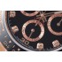 Daytona SF 116515 1:1 Best Edition 18K Rose gold shell Diamond Black Dial on RG Black rubber strap A7750