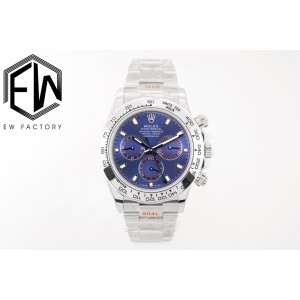 Daytona EWF 116509 1:1 Best Edition 904L Steel Blue Dial on SS Bracelet A7750 V2