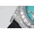 Daytona Full Diamonds JVSF 1:1 Best Edition 904L Steel Tiffany Blue Dial on Oysterflex Strap A7750