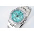 Daytona Full Diamonds JVSF Diamonds Bezel 1:1 Best Edition 904L Steel Tiffany Blue Dial on Oysterflex Bracelet A7750
