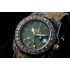 GMT Master II OMF Black Carbon Best Edition Green Dial on Yellow Nylon Strap SA3186 CHS