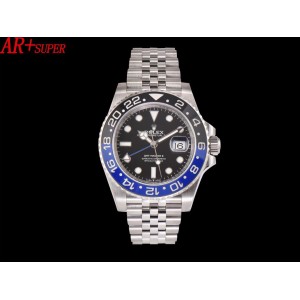 GMT Master II 126710BLNR AR+ 1:1 Best Edition Black/Blue Bezel Black Dial on Jubilee Bracelet VR3186