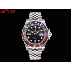GMT Master II 126710BLRO AR+ 1:1 Best Edition Red/Blue Bezel Black Dial on Jubilee Bracelet VR3186