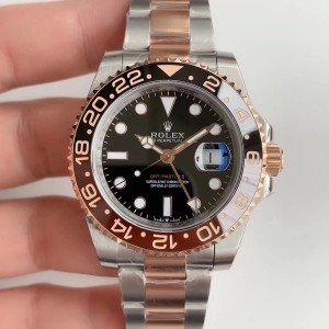GMT-Master II 126711CHNR Black/Brown Ceramic Wrapped Gold GMF 1:1 Best Edition A3285