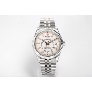 Skydweller Noob Best Edition White Dial on SS Jubilee Bracelet A9001