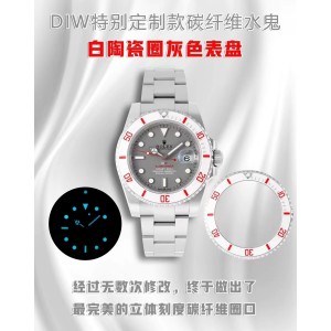Submariner DIWF Parakeet Glacial EOC 1:1 Best Edition Grey Dial on Bracelet A3135
