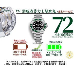 Submariner VSF 41mm 126610LV 1:1 Best Edition Green ceramic bezel 904L Steel VS3235