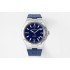 Overseas 47040 PPF Best Edition SS Maker Blue Dial on blue rubber strap 1226SC Movement