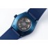Defy Classic Blue PVD LF 1:1 Best V2 Edition Skeleton Blue Dial on Blue Rubber Strap A2892